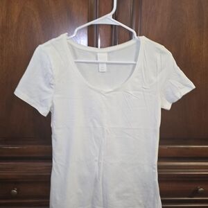 H&M White Short Sleeve Tee